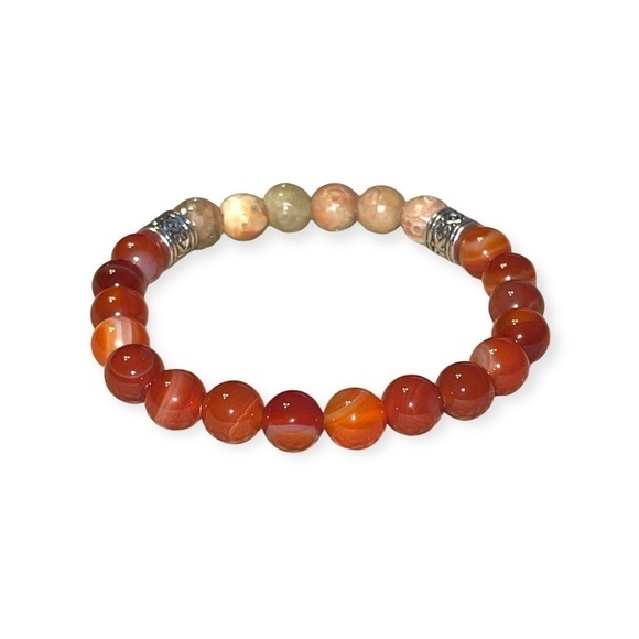 2/$30 Carnelian Soapstone Handmade Healing Stretchy Bracelets 7 1/2" - Picture 2 of 6